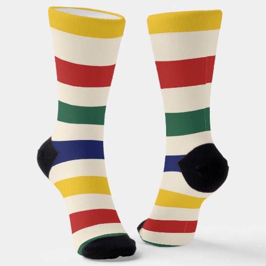 Chaussette Bandes horizontales colorées (Angulaire)