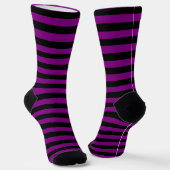 Chaussette Bandes horizontales violettes et noires de grande  (Angulaire)