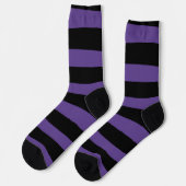 Chaussette Bandes inégales en violet et en noir (Gauche)