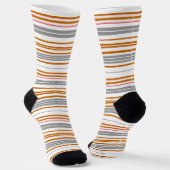 Chaussette Bandes marron gris mignonne (Angulaire)