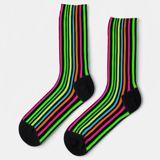 Chaussette Bandes néon (Gauche)