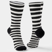 Chaussette Bandes noires et blanches avec vos initiales (Angulaire)