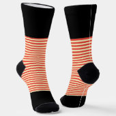 Chaussette Bandes Oranges Sur Noir (Angulaire)