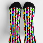 Chaussette Bandes Pois colorées (Haut)