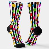 Chaussette Bandes Pois colorées (Angulaire)