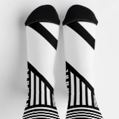 Chaussette Bandes triangulaires en noir et blanc (Haut)