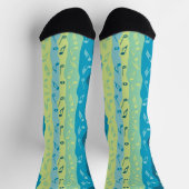 Chaussette Bandes verticales des notes de musique (Haut)