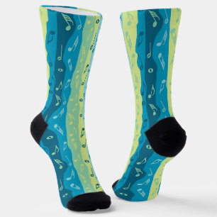 Chaussette Bandes verticales des notes de musique