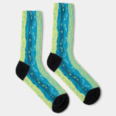 Chaussette Bandes verticales des notes de musique (Droite)