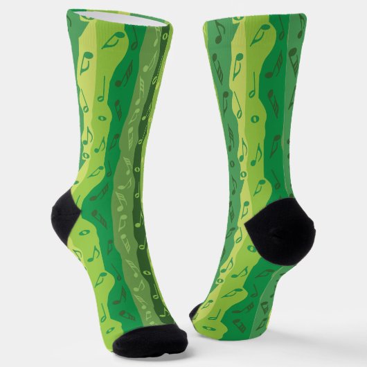 Chaussette Bandes verticales des notes de musique (Angulaire)