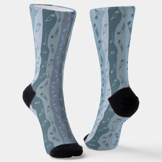 Chaussette Bandes verticales des notes de musique (Angulaire)