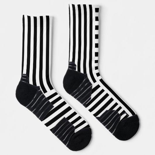 Chaussette Bandes Verticales Et Horizontales (Droite)