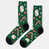 Chaussette Baseball Christmas Holiday Gifts (Gauche)
