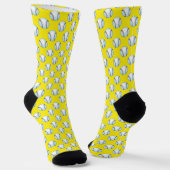 Chaussette Baseballs de couleur jaune banane d'équipe (Angulaire)
