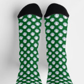 Chaussette Baseballs sur la couleur d'équipe verte (Haut)