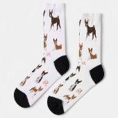 Chaussette Basenji Love Hound race Motif amusant (Gauche)