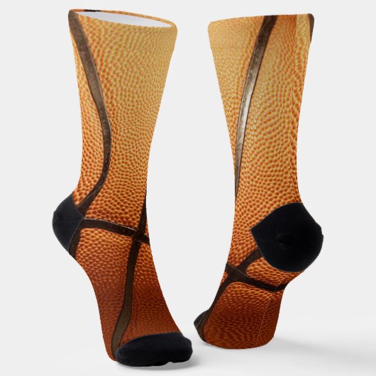 Chaussette Basket-ball Pimply Orange, Chaussettes Full Print (Angulaire)