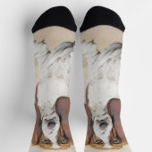 Chaussette Basset Hound Peinture - Cute Original Chien Art (Haut)