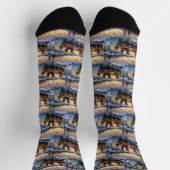 Chaussette Bateau de Noël de teckel pour les fêtes (Haut)