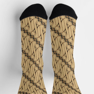 Chaussette Batik Parang, Motif indonésien, Javanais, Ethnique