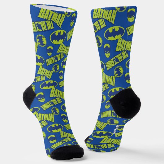 Chaussette Batman - Le Motif du Chevalier foncé (Angulaire)