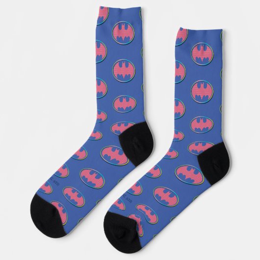 Chaussette Batman | Logo Pink Polka Dot (Gauche)