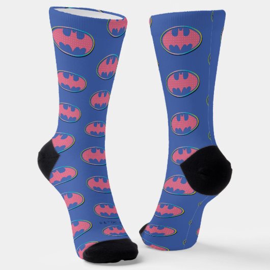Chaussette Batman | Logo Pink Polka Dot (Angulaire)