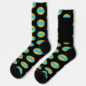 Chaussette Batman | Symbole Cyan Stripes (Gauche)