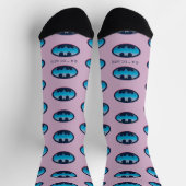 Chaussette Batman | Symbole rose et bleu (Haut)