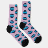 Chaussette Batman | Symbole rose et bleu (Droite)