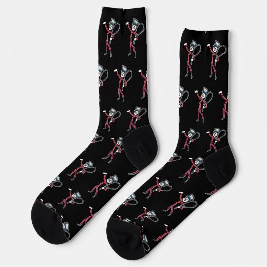 Chaussette Bâtonnet Maître de piste de cirque (Gauche)