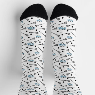 Chaussette Bâtons de crosse bleu et chaussettes Motifs du coe