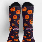 Chaussette Bats Citrouille Et Bats (Haut)