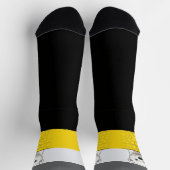 Chaussette Bear looking over wall, Yellow, Black and Gray (Haut)