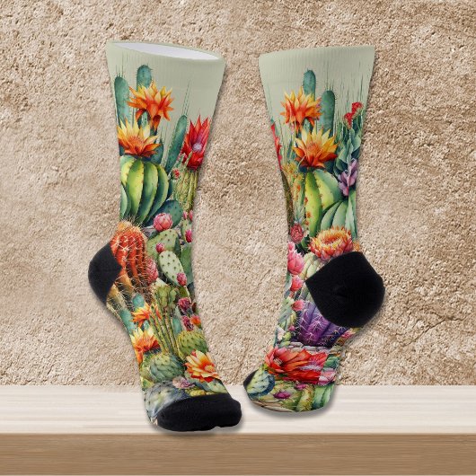 Chaussette Beau Cactus Flower