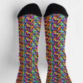 Chaussette Beau Motif Abstrait multicolore coloré (Haut)