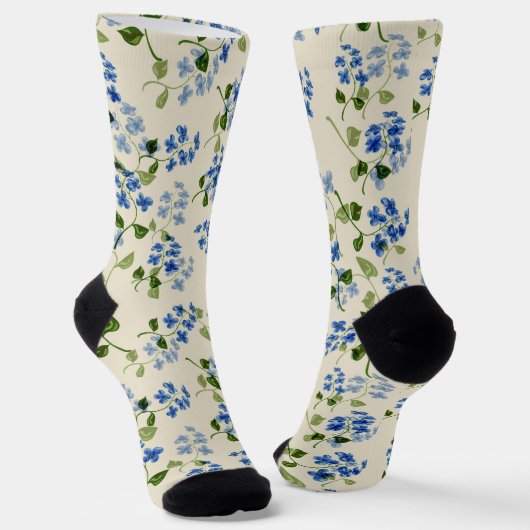 Chaussette Beau motif fleuri sans soudure (Angulaire)
