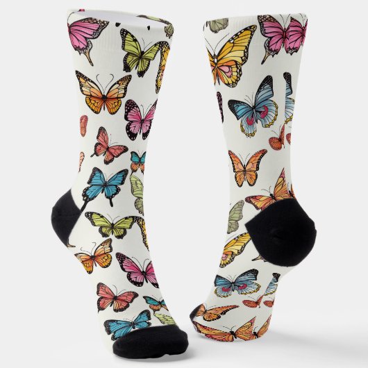 Chaussette Beau Motif papillon (Angulaire)