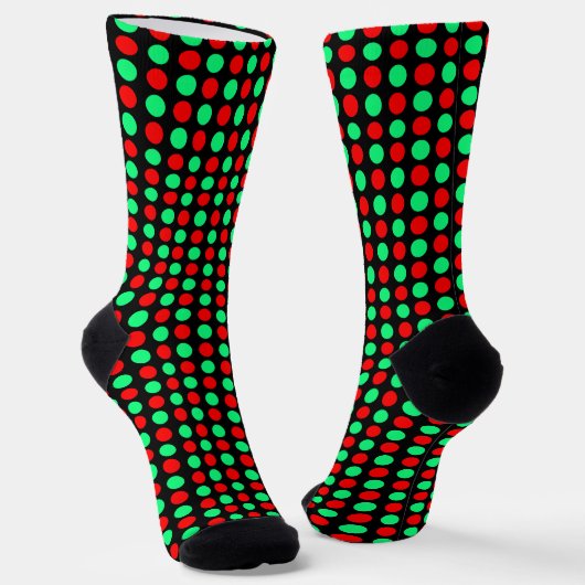 Chaussette Beau Noël Vert & Rouge (Angulaire)