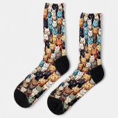 Chaussette Beaucoup de chats (Gauche)
