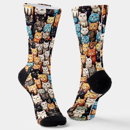 Chaussette Beaucoup de chats (Angulaire)