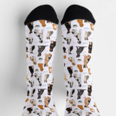 Chaussette Beaucoup de chiens Motif de race de chien (Haut)