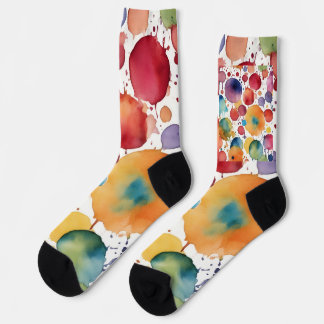 Chaussette Beaucoup d'éclaboussures lumineuses à l'aquarelle