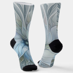 Chaussette Beauté Élégante Art Abstrait Moderne Fleur Fractal