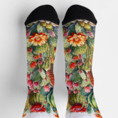 Chaussette Beaux Cactus Fleuris  (Haut)