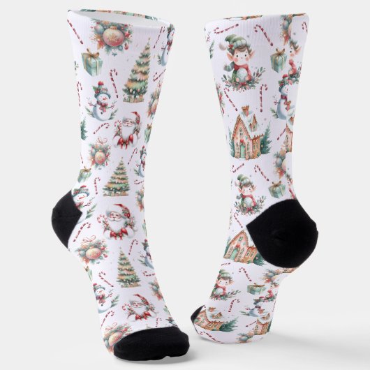 Chaussette Beaux éléments de Noël (Angulaire)