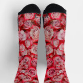 Chaussette Beaux roses en bouquet rose et rouge (Haut)
