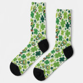 Chaussette Bébé Hibou Mignon St Patrick Dessin Animé (Gauche)