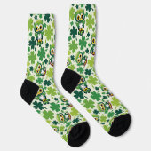 Chaussette Bébé Hibou Mignon St Patrick Dessin Animé (Droite)