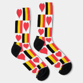 Chaussette Belgique Drapeau Coeur Motif Fun Belgian Pride (Droite)